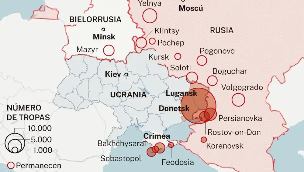 Repliegue de las tropas rusas en Ucrania