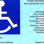 Tarjeta de estacionamiento para personas con movilidad reducida