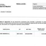 Imagen del contrato de compra de mascarillas