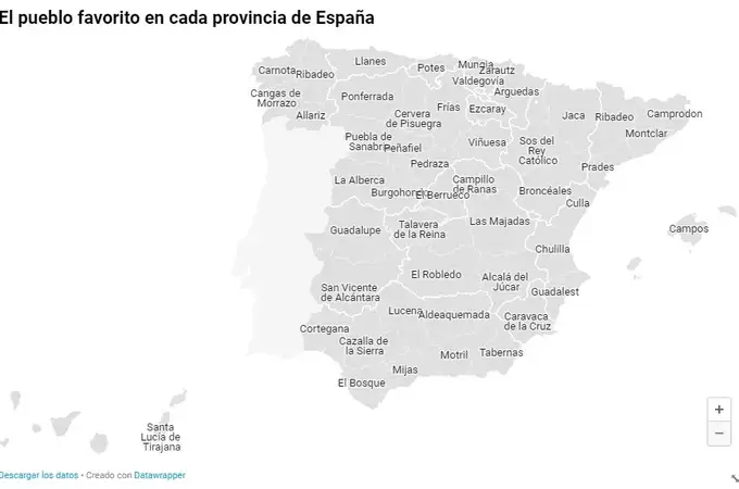 El pueblo favorito en cada provincia de España