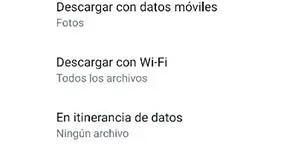 Si quieres que las fotos por WhatsApp pesen menos, tienes tres opciones: Automática, Mejor calidad y Ahorro de datos | Fuente: OCU