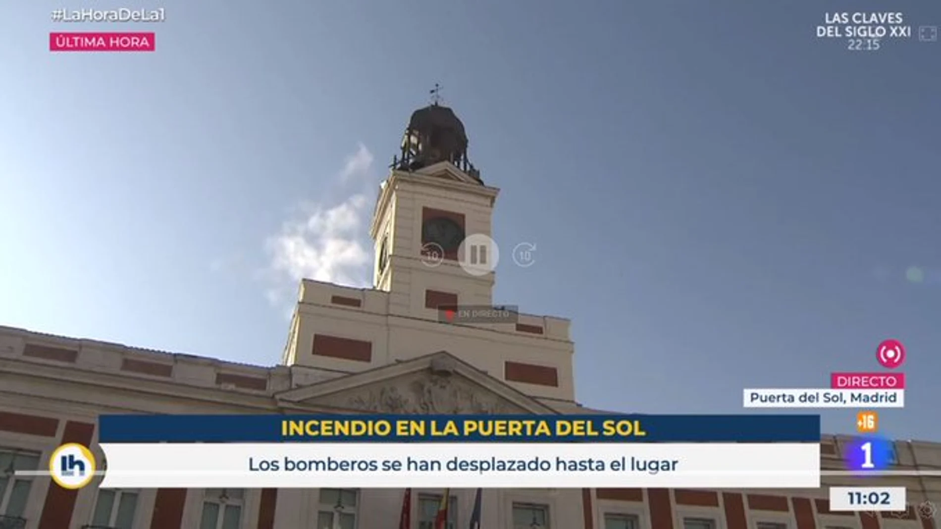 Humo en la Puerta del Sol