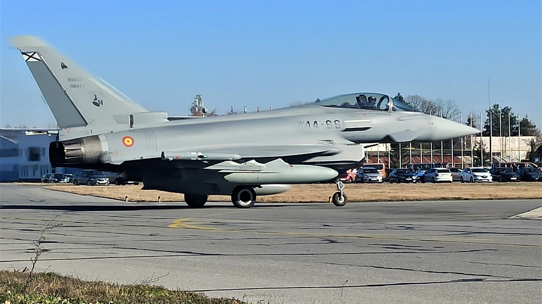 Eurofighter del Ejército del Aire en la base 'Graf Ignatievo' de Bulgaria en misión de Policía Aérea de la OTAN NATO 18/02/2022