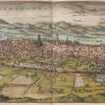 Gravado del siglo XV de Barcelona