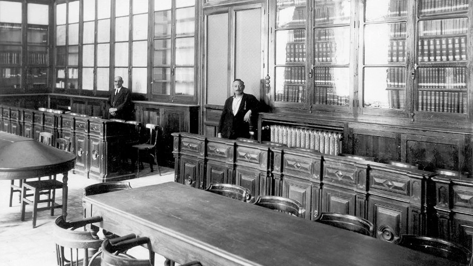 Imagen de archivo de la Biblioteca Pública de Palencia en el año 1932