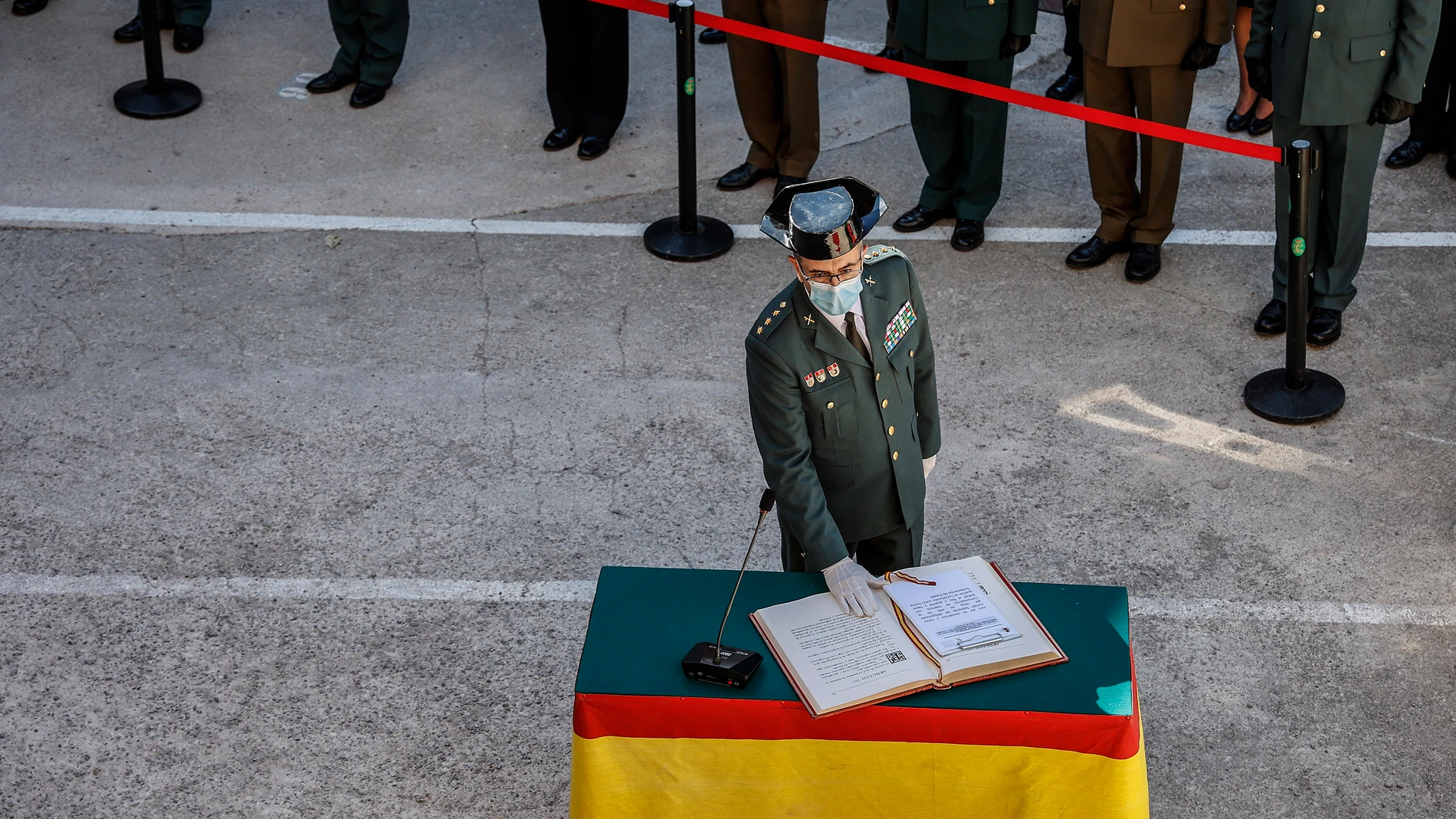 El coronel José Antonio Fernández de Luz de la Heras, durante su toma de posesión de la Comandancia de Valencia