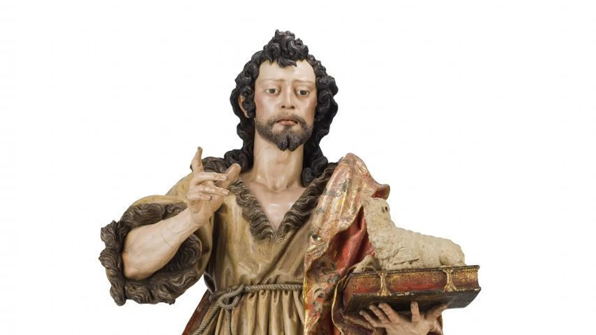Una escultura de Juan de Mesa que representa a San Juan Bautista se pondrá a la venta el próximo marzo en una casa de subastas de Sevilla .EFE/Isbilya Subastas
