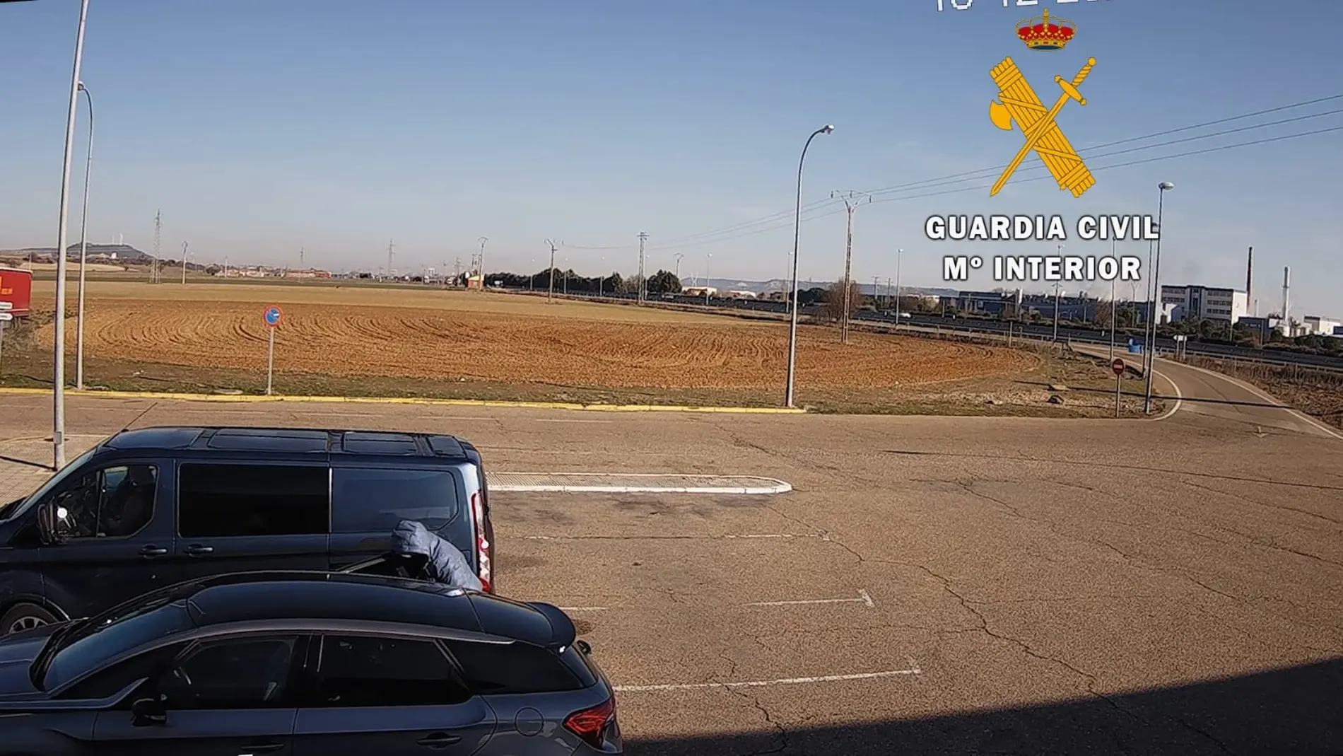Imagen de uno de los robos en un área de servicio de la Comunidad