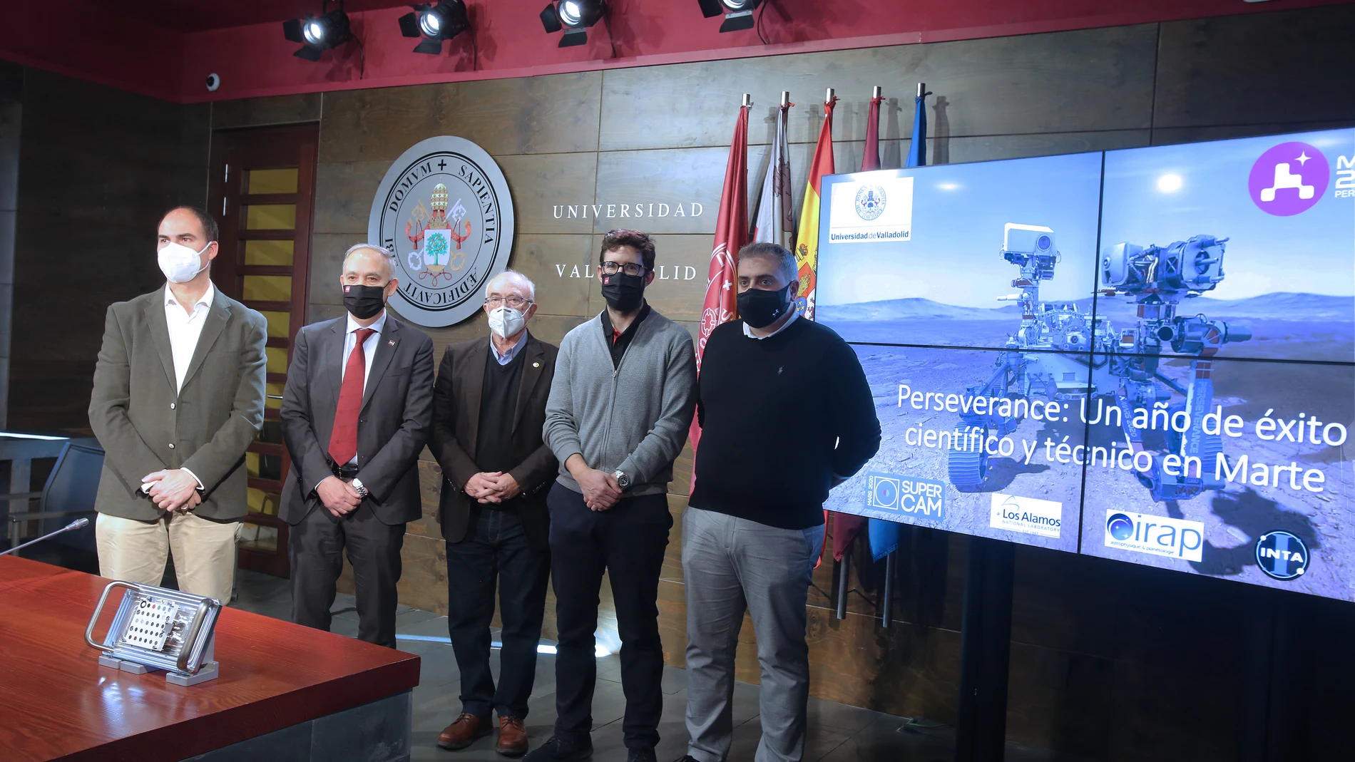 Óscar Martínez, Antonio Largo, Fernando Rull, Guillermo López y José Antonio Manrique, dan detalles del primer año de andadura del Perseverance en Marte