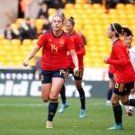 Alexia Putellas celebra su gol en el España-Canadá