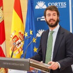 El candidato de Vox a la presidencia de las Cortes de Castilla y León, Juan García-Gallardo,