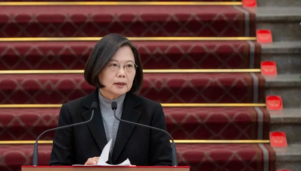 La presidenta de Taiwán, Tsai Ing-wen, habla durante una conferencia de prensa | Fotografía de archivo vía Europa Press