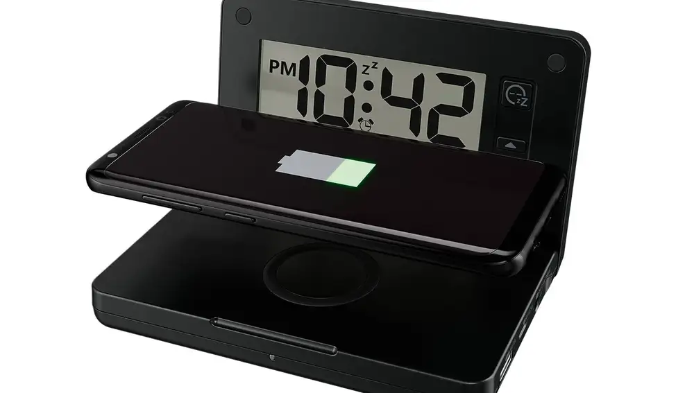 Despertador digital con estación de carga Qi®