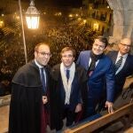 Marcos Iglesias, Almeida, Mañueco y Javier Iglesias tras el pregón del alcalde de Madrid en Ciudad Rodrigo