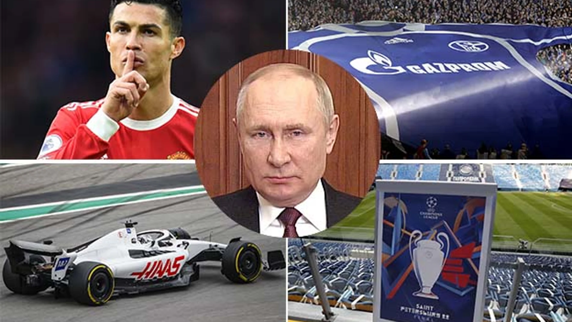 La UEFA, el Manchester United, el Schalke y Haas tienen vínculos económicos con la Rusia de Vladimir Putin.