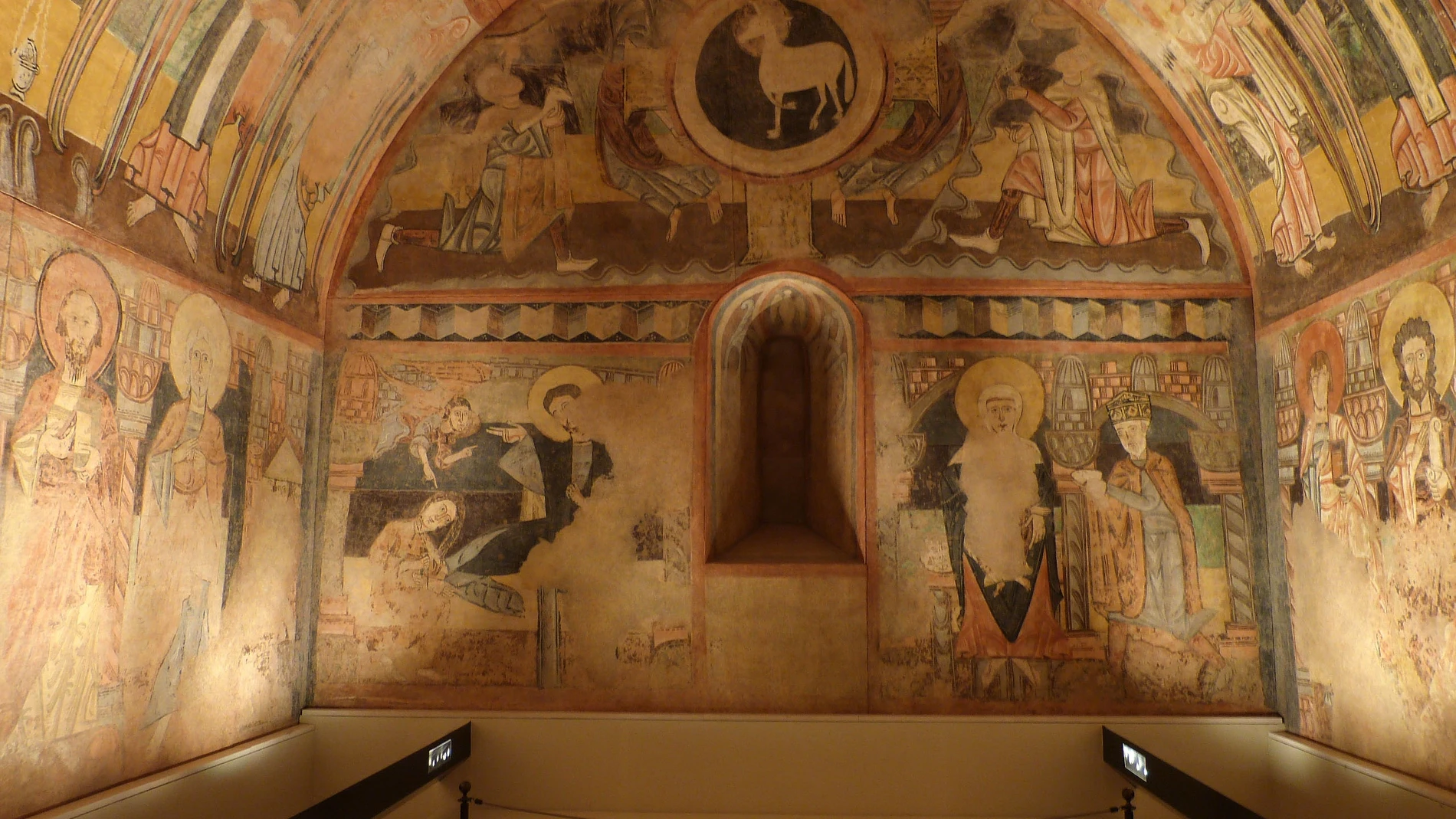 Pintura mural de la ermita de la Vera Cruz de Maderuelo. Anónimo. Siglo XII. Museo Nacional del Prado