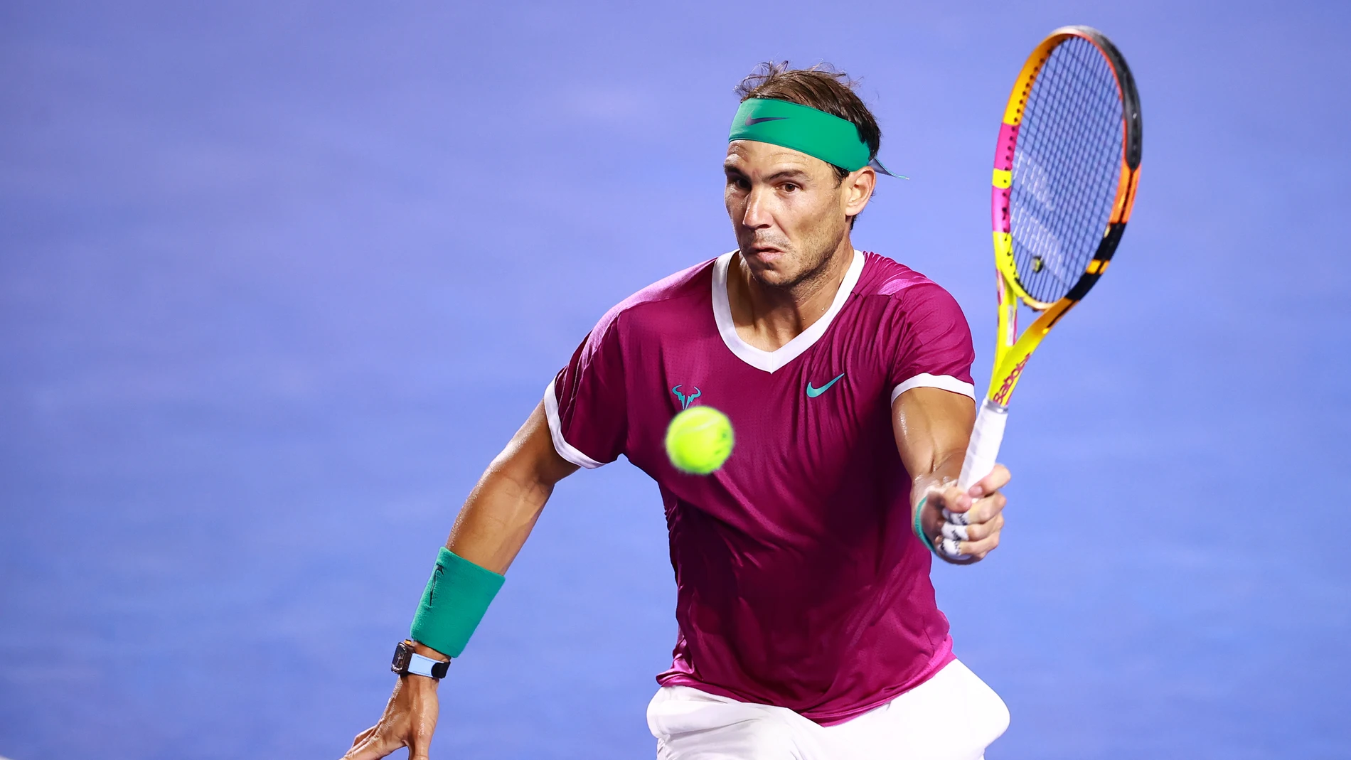 Rafa Nadal, durante el último torneo de Acapulco,