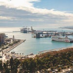 Vista panorámica del Puerto de Málaga