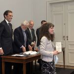 La estudiante de la Universidad Católica de Lovaina Camille Dasseleer ha sido la ganadora de la quinta edición del Premio Duques de Soria de Hispanismo, dotado con 5.000 euros