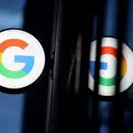 Logo de Google en la tienda Google de Manhattan.