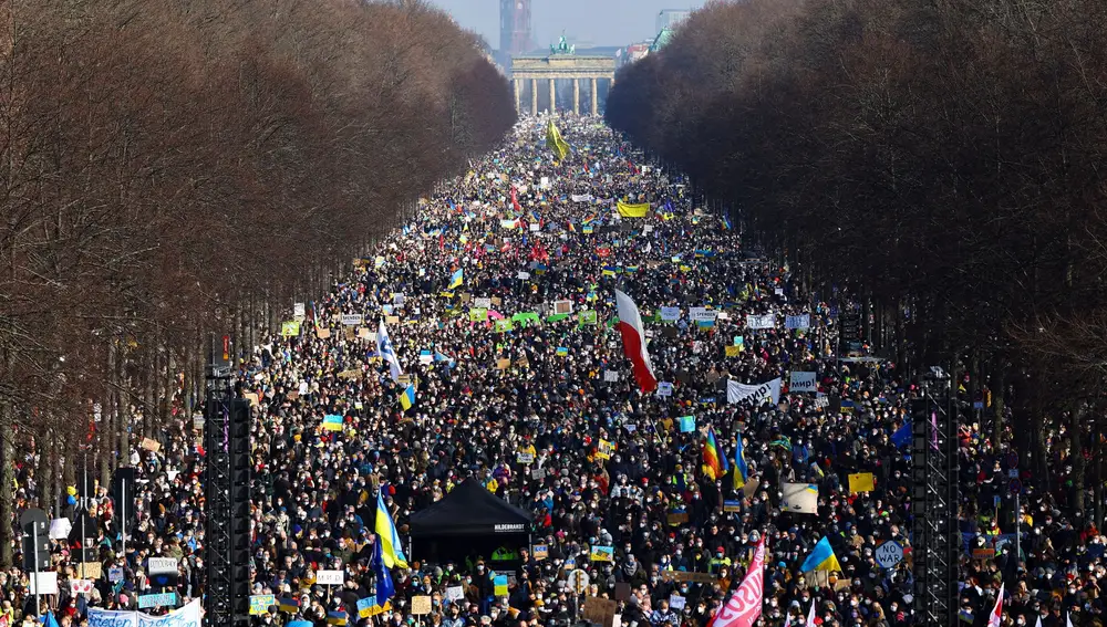 Una de las protestas más respaldadas fue la de Berlín