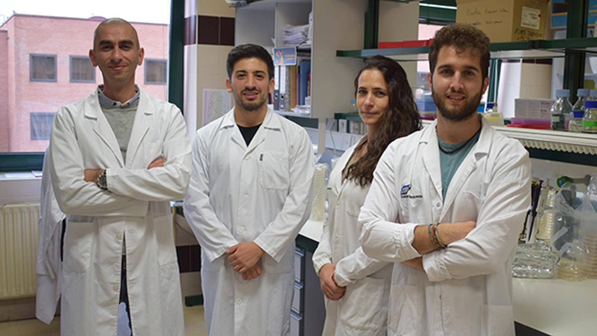 Los investigadores Raúl Rivas, Ezequiel Peral, Paula García, Zaki Saati