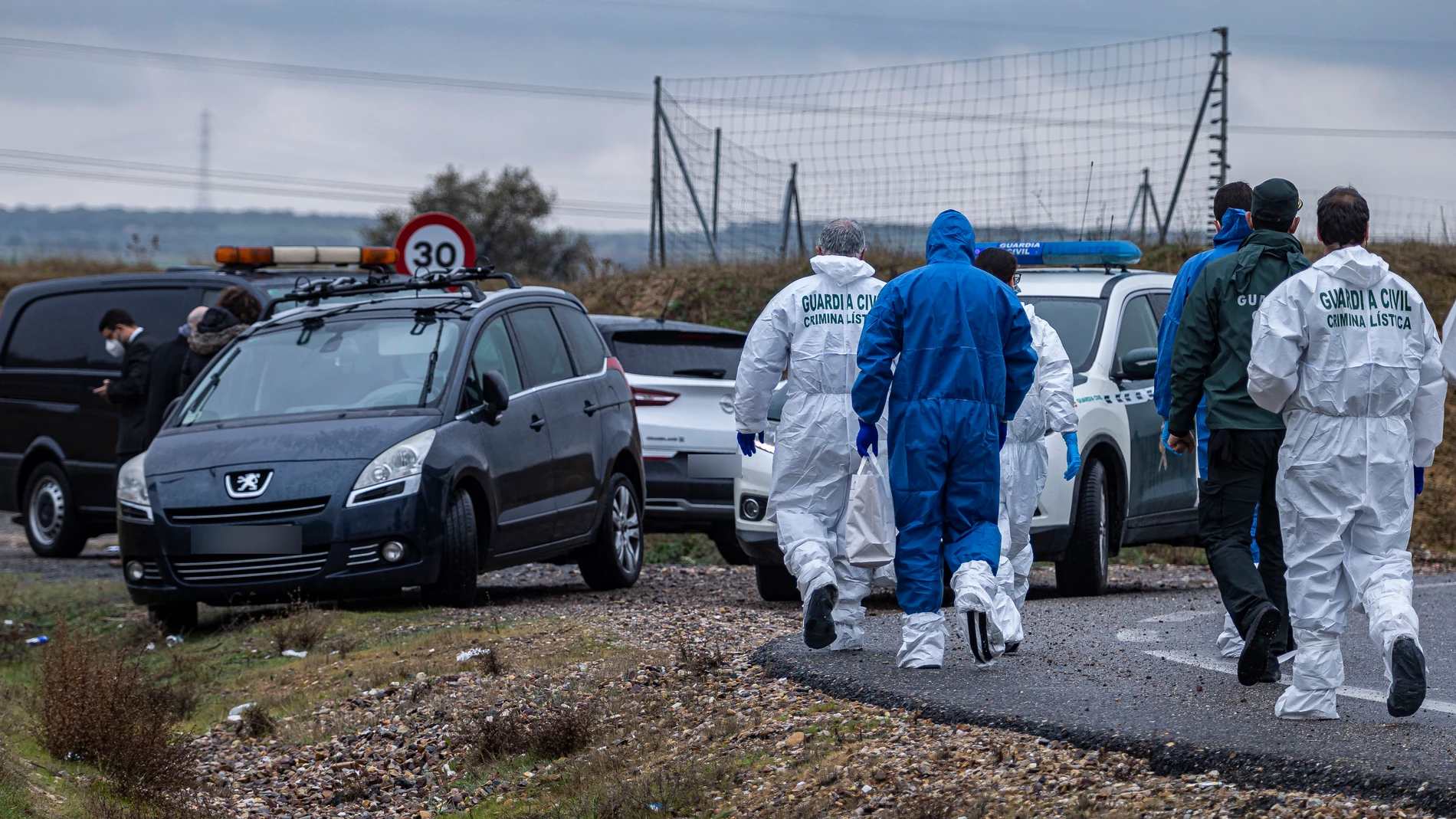 La imagen muestra la investigación de otro crimen sí perpetrado en Toledo