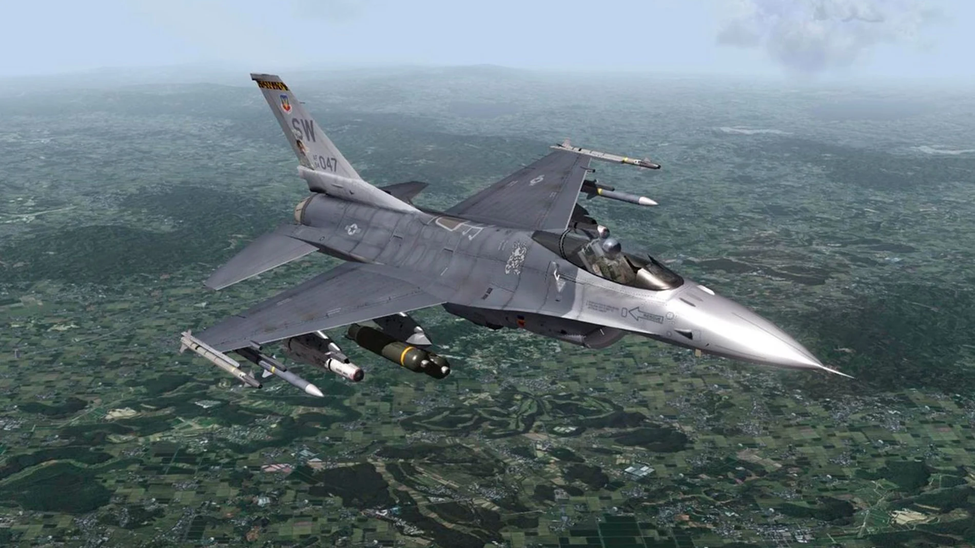 Captura del videojuego Digital Combat Simulator (DCS) empleado en la difusión de informaciones falsas.