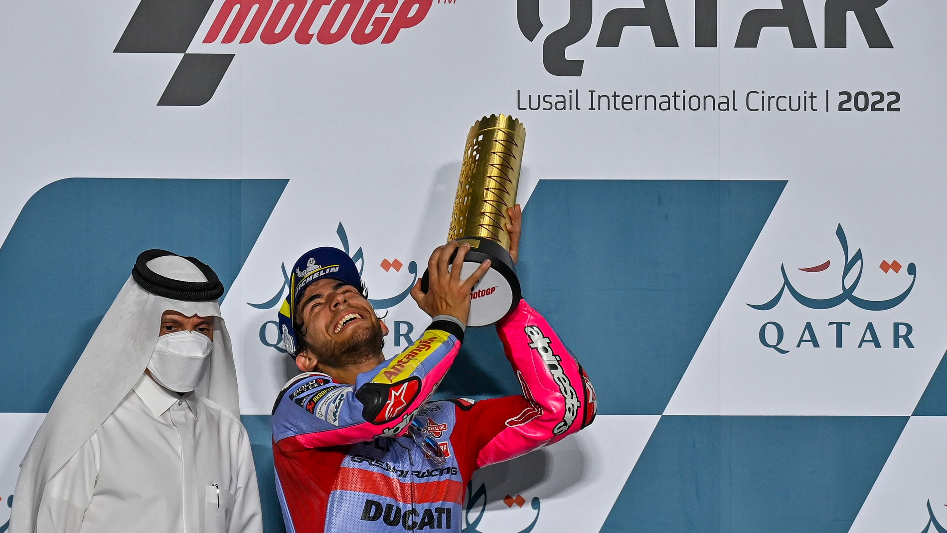 Enea Bastianini dedicó su primera victoria en MotoGP a la memoria de Fausto Gresini, fallecido por covid