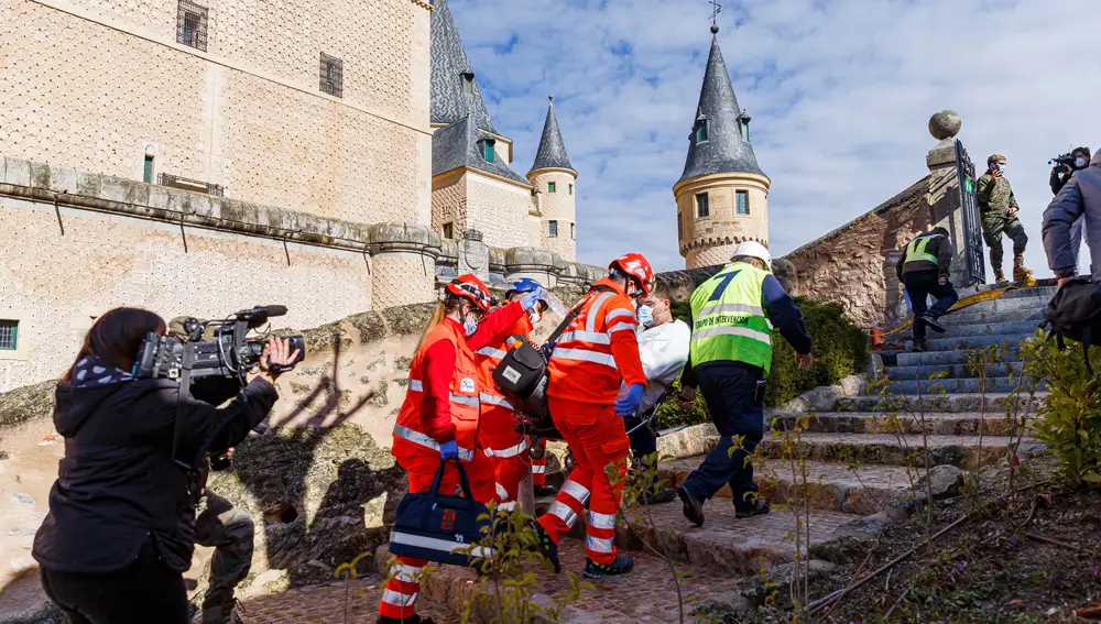 El Patronato del Alcázar de Segovia realiza el simulacro anual para probar sus sistemas de seguridad y antincendios