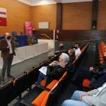 José Ramón González, candidato a rector de la Universidad de Valladolid visita el Campus de Palencia