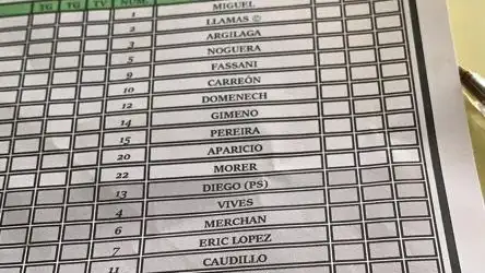 Imagen de las alineaciones