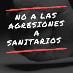 Cartel de 'No agresiones a sanitarios' del Colegio de Médicos de Málaga