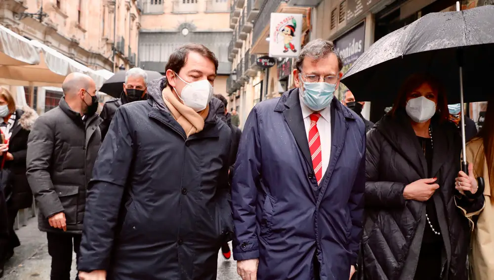 El presidente de la Junta de Castilla y León en funciones, Alfonso Fernández Mañueco, participa en la presentación del libro de Mariano Rajoy ''Política para adultos''