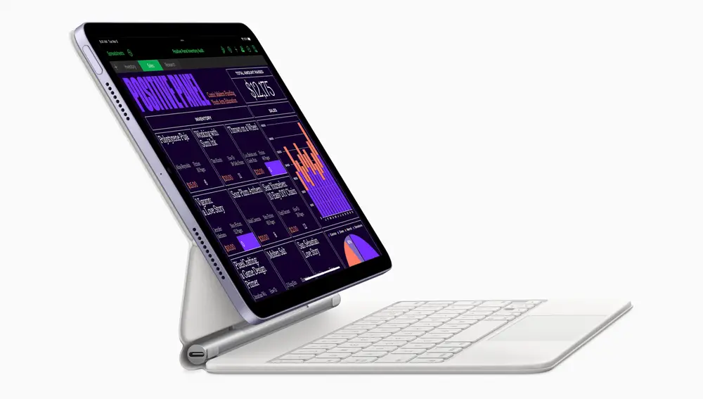 Nuevo iPad Air con SoC M1 y teclado Magic Keyboard.