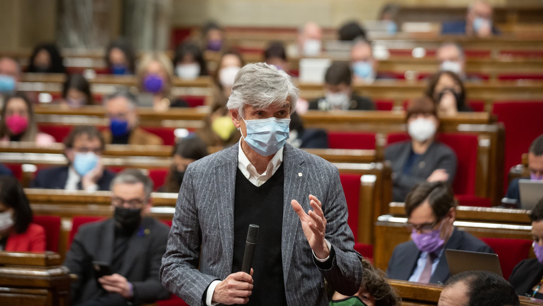 El conseller de Salud de la Generalitat, Josep Maria Argimón, en una sesión plenaria en el Parlament de Cataluña, a 9 de marzo de 2022. David Zorrakino / Europa Press