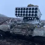 Imagen de un TOS-1 usado por Rusia y capturado por Ucrania