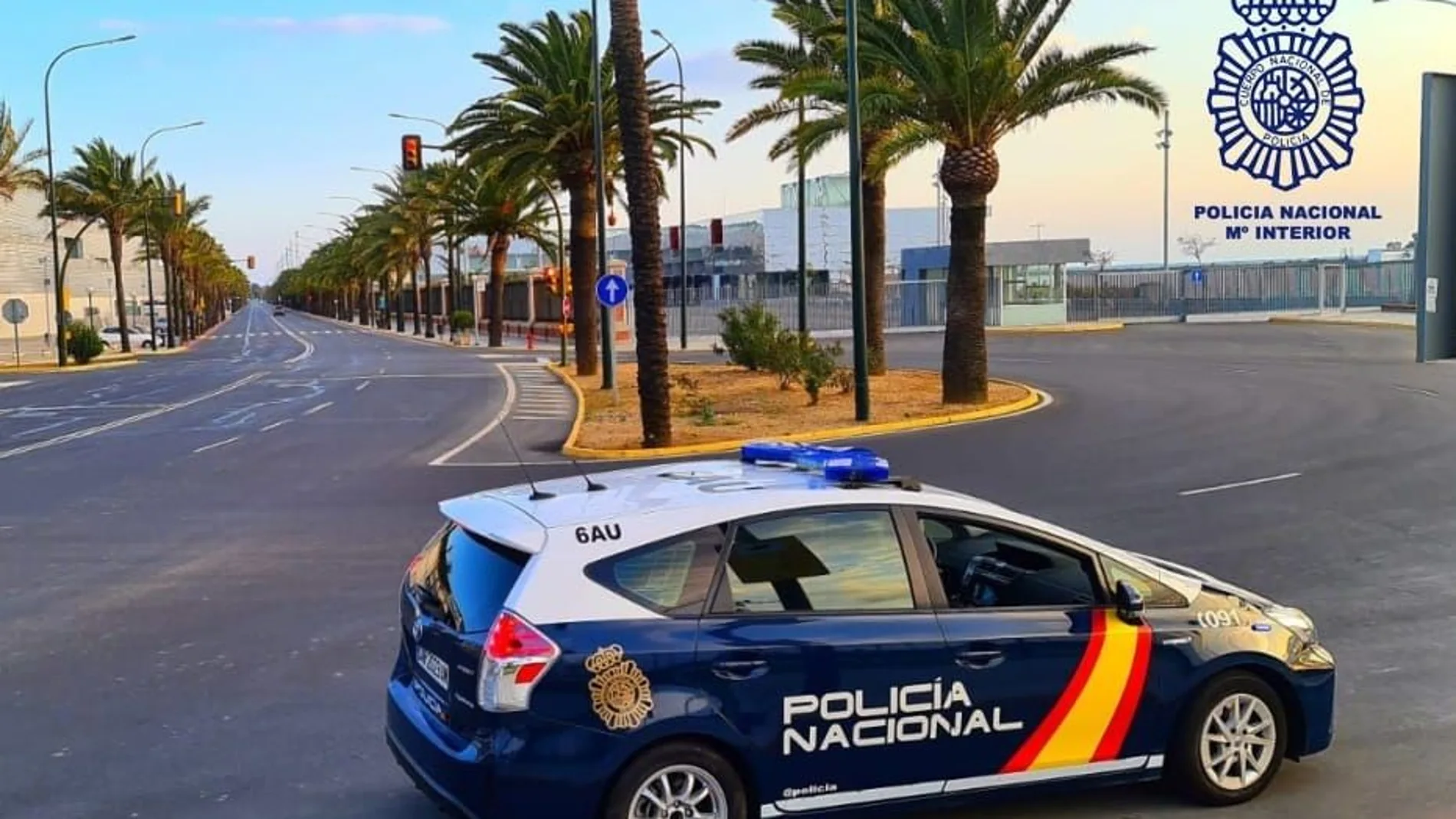 Patrulla de la Policía Nacional en Huelva