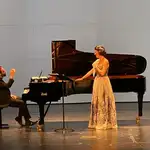 Lisette Oropesa y Rubén Fernández Aguirre sobre el escenario