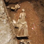 Escultura pertenecientes al periodo de Augusto y encontrada por un equipo italiano en 2013