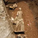 Escultura pertenecientes al periodo de Augusto y encontrada por un equipo italiano en 2013