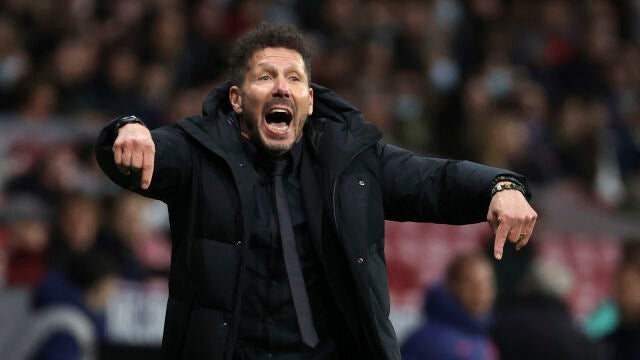 Simeone, durante el encuentro frente al Cádiz en el Wanda Metropolitano