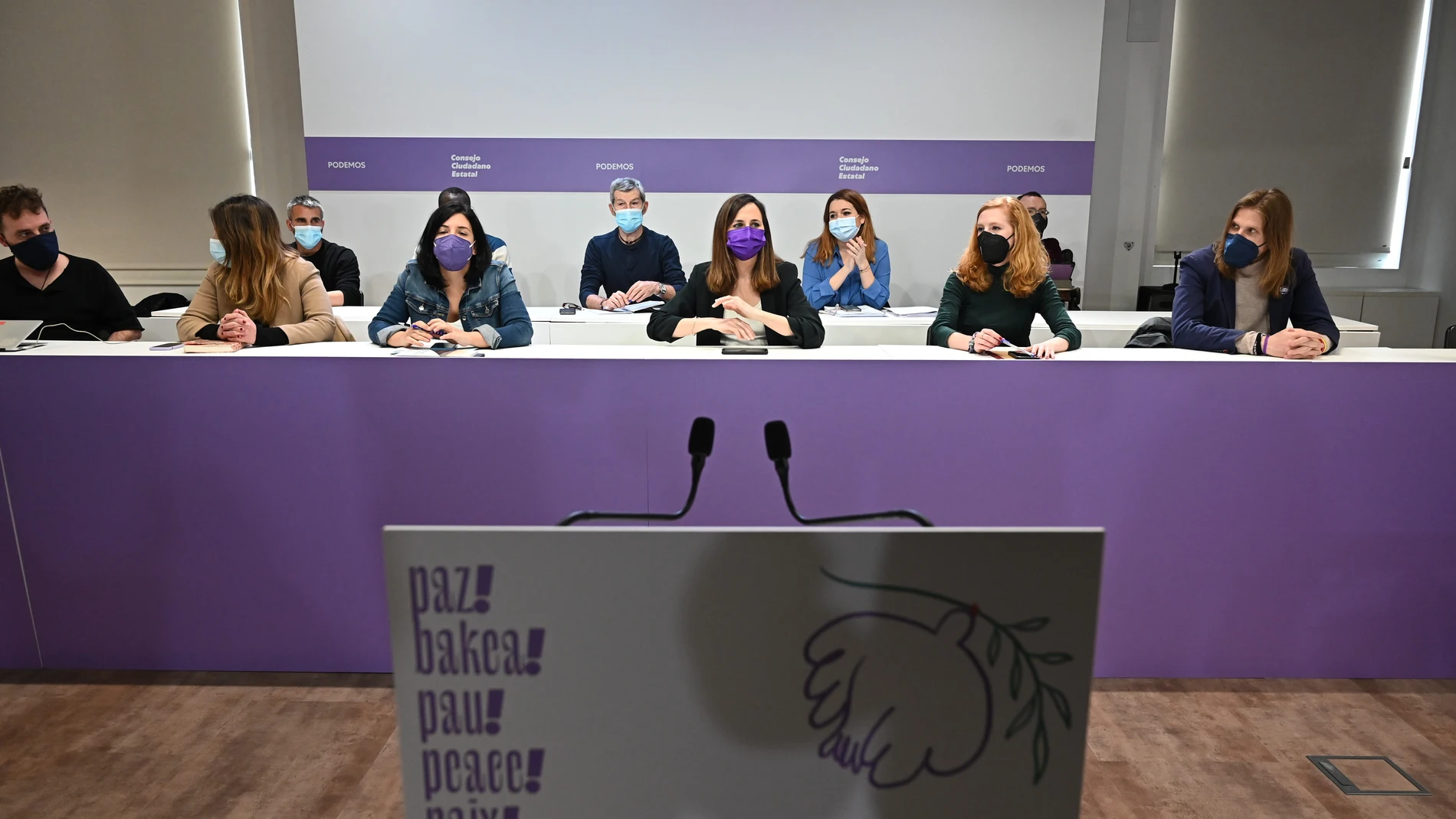 El Consejo Ciudadano Estatal de Podemos se ha reunido para analizar las consecuencias derivadas de la guerra de Ucrania