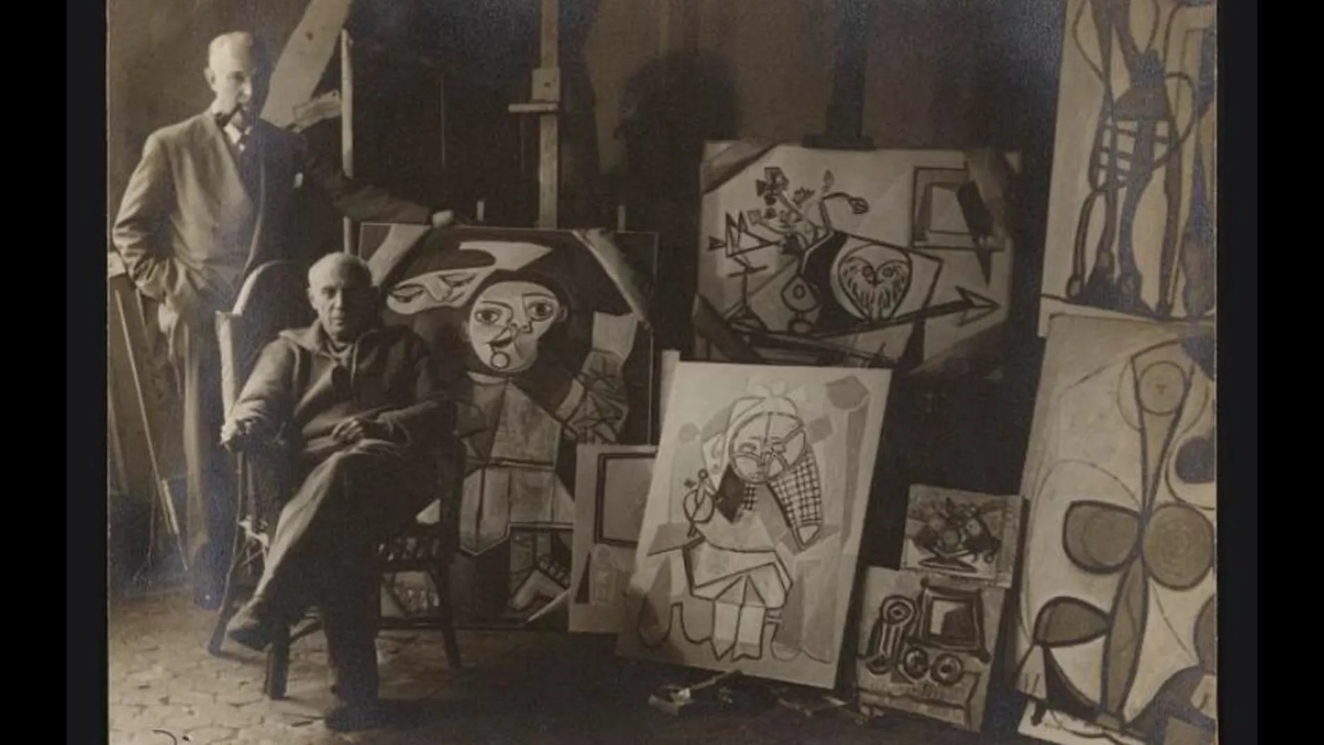 Samuel Kootz durante su primera visita a Picasso en diciembre de 1946