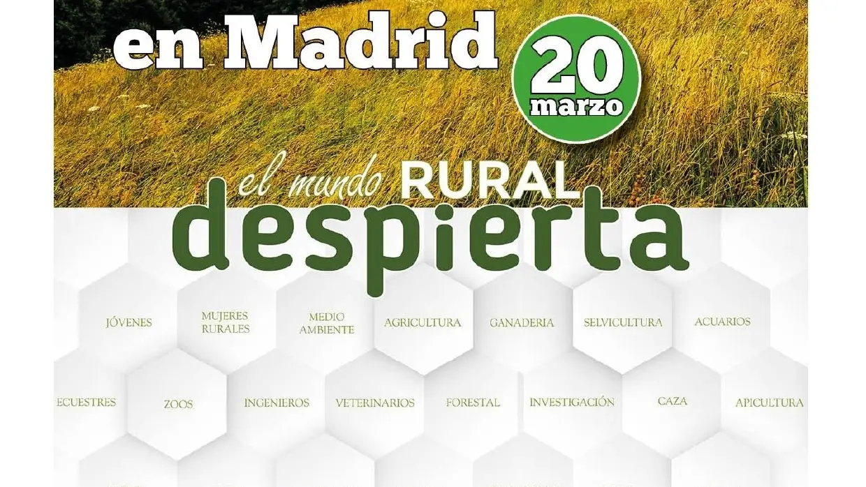 El 20-M Rural espera congregar a más de 200.000 personas en la gran manifestación del domingo