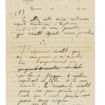 Una página de la carta que Dalí dirigió a su tío Anselm Domènech
