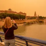 Episodio de calima y polvo en suspensión el pasado mes de marzo en Murcia
