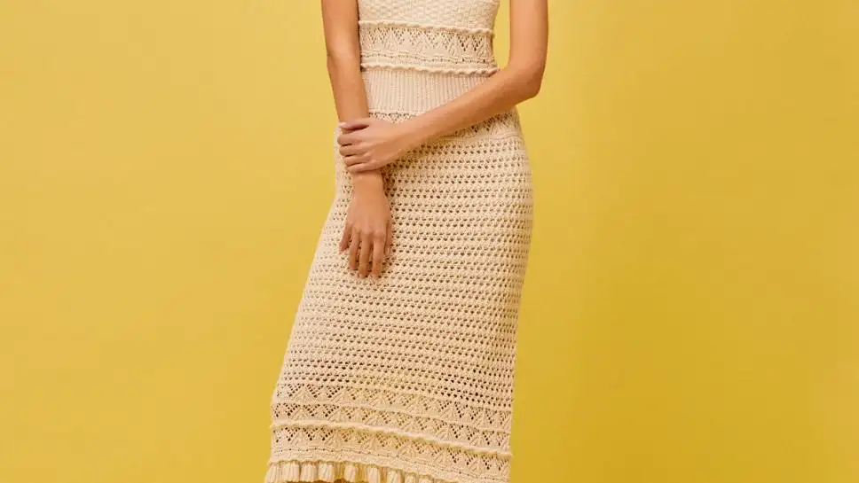 Vestido crochet.