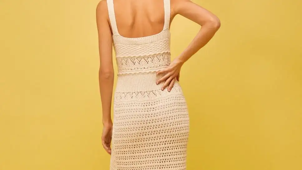 Vestido crochet.