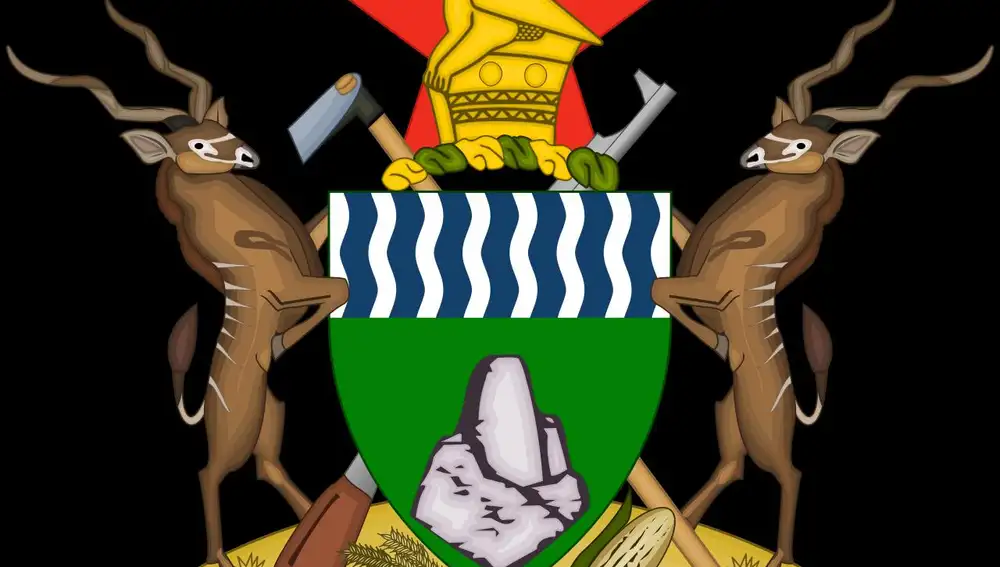 Escudo de armas de Zimbabue | Fuente: Dominio Público